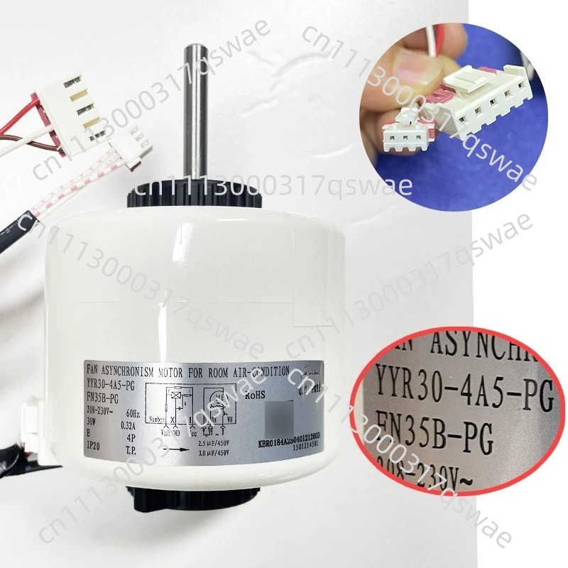 Office Furniture Outlet - YYR30-4A5-PG FN35B-PG ใช้ได้กับมอเตอร์ภายในของเครื่องปรับอากาศ 3P สำหรับช่องระบายลมของเครื่องระเหย 60HZ
