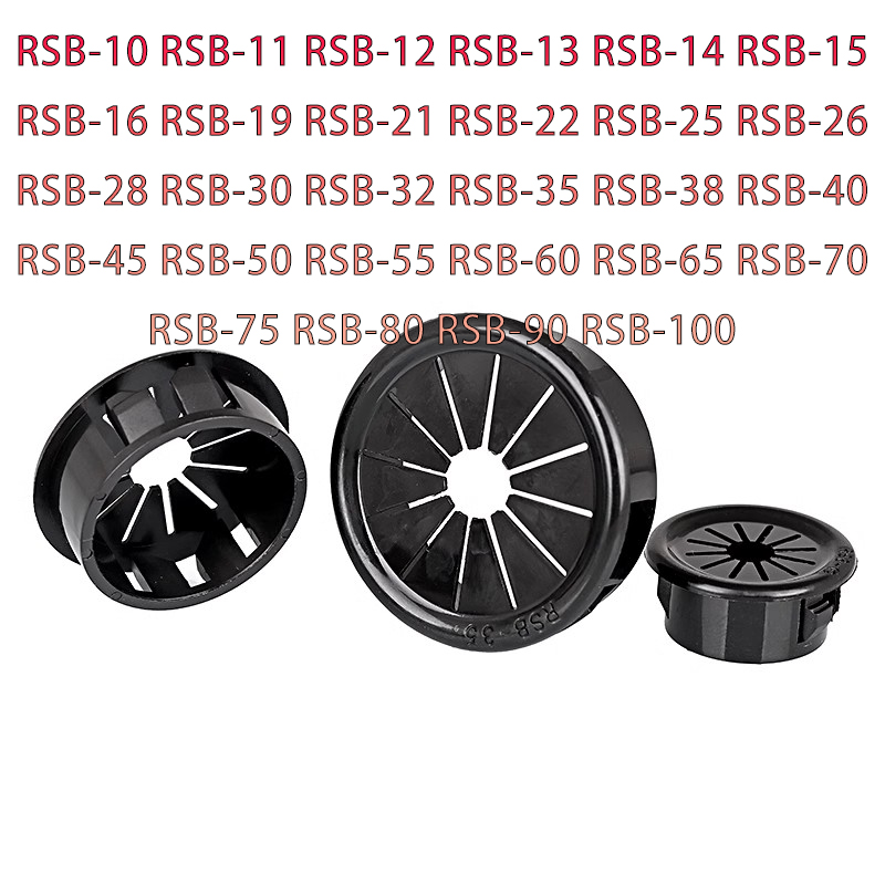 Office Furniture Outlet - RSB 10-100 มม.สายพลาสติกฝาครอบเฟอร์นิเจอร์ฝุ่นปลั๊กหัวเข็มขัดโต๊ะคอมพิวเตอร์สํานักงาน Grommet ลวดผ่านสาย Outlet