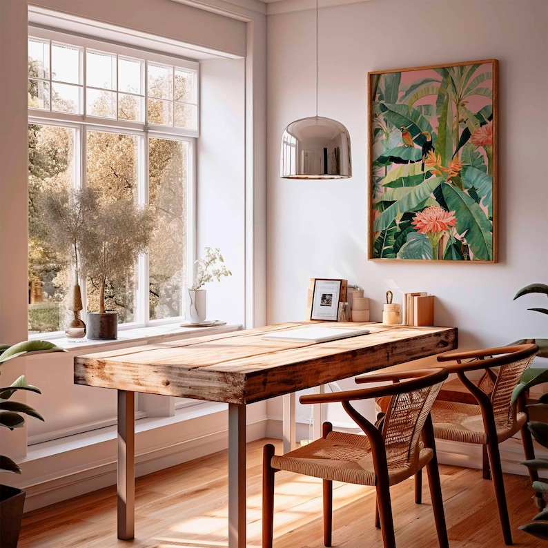 1 ชิ้น โปสเตอร์ผ้าใบลายทรอปิคอ - Office Furniture Design บทวิจารณ์และราคา