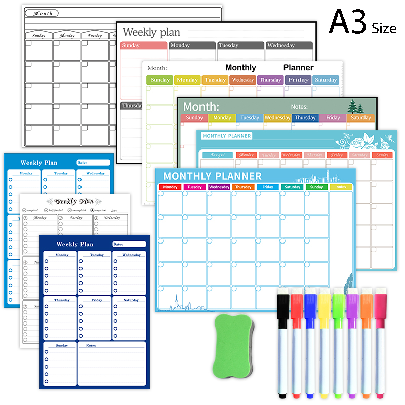 แม่เหล็กรายสัปดาห์รายเดือนปฏิท - Dry Erase Weekly บทวิจารณ์และราคา
