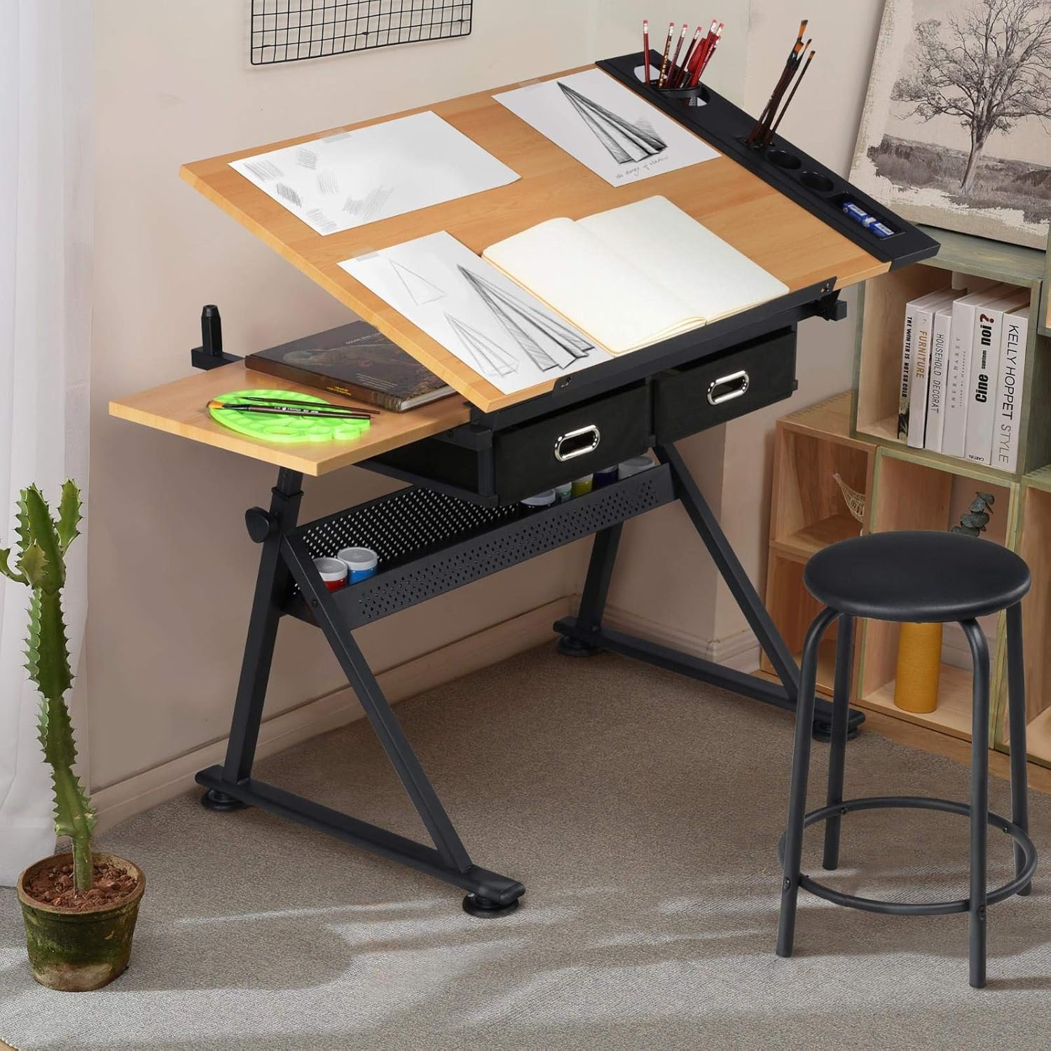 โต๊ะเขียนแบบปรับระดับได้พร้อมเ - Office Furniture And Desks บทวิจารณ์และราคา