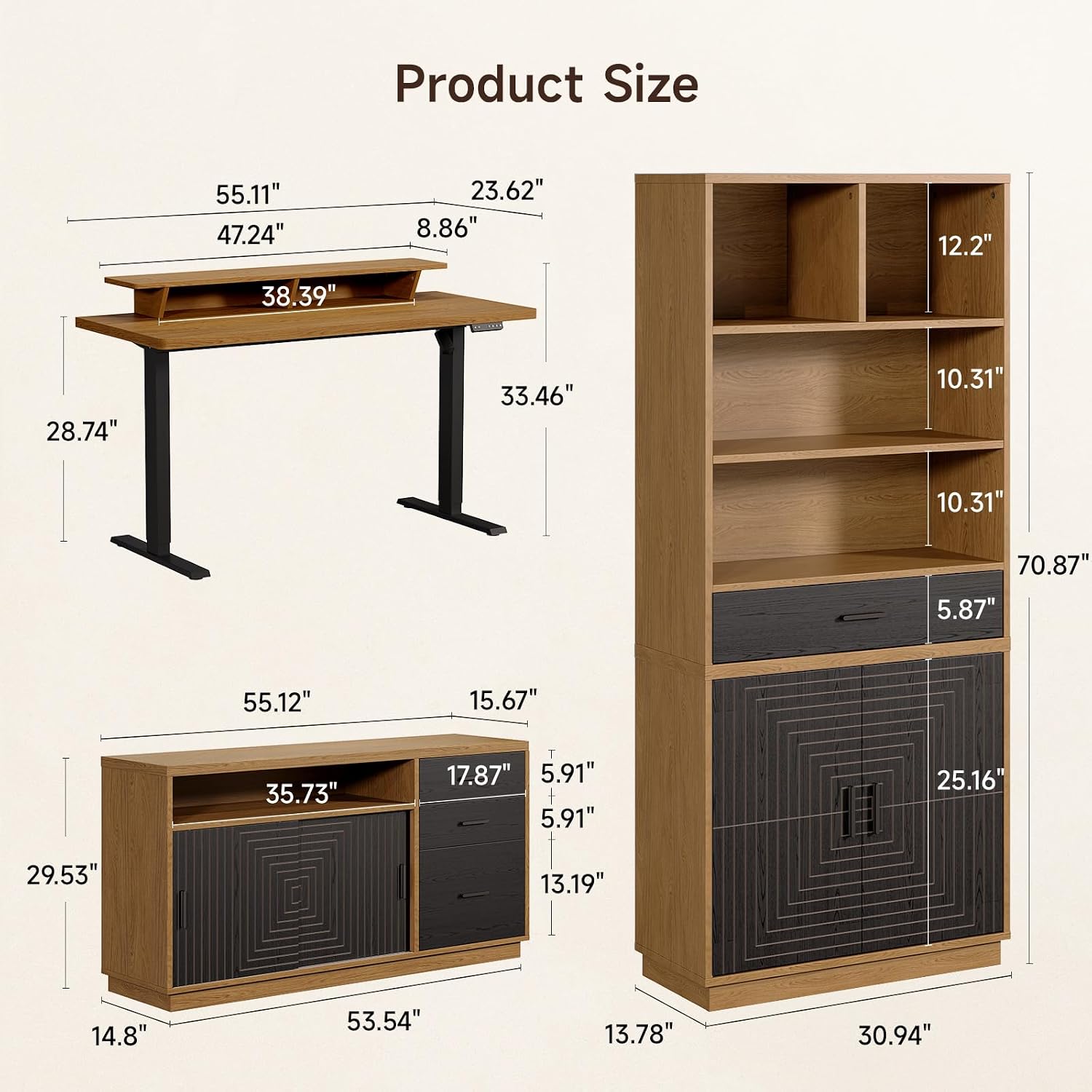 ชุดโต๊ะทำงานผู้บริหารสไตล์โมเด - Office Furniture Set บทวิจารณ์และราคา