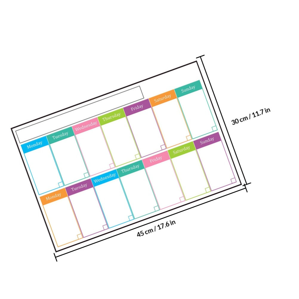กระดานปฏิทินรายสัปดาห์แบบไวท์บ - Dry Erase Weekly บทวิจารณ์และราคา