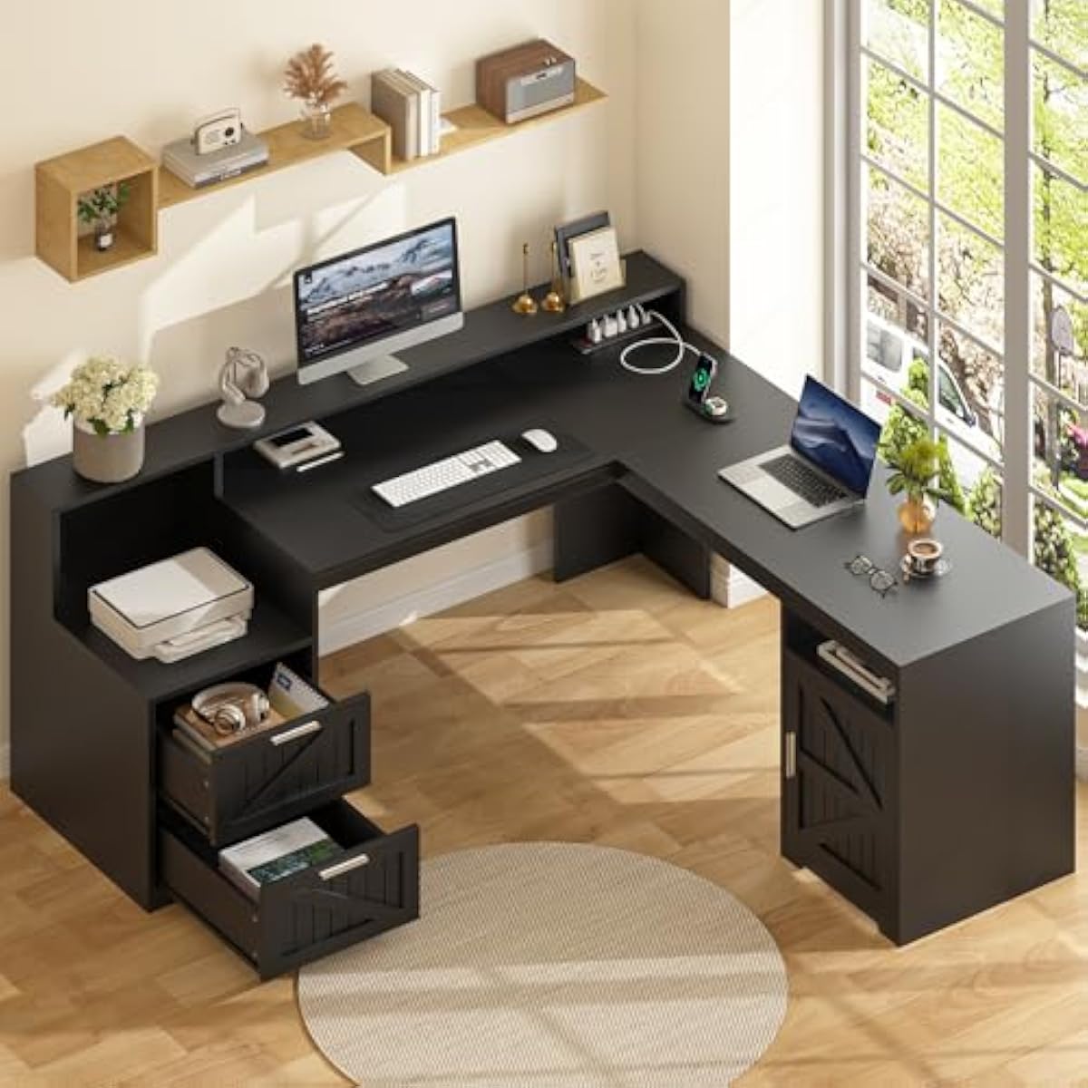 โต๊ะทำงานทรงตัวแอล ขนาด 63 นิ้ - Office Furniture Outlet บทวิจารณ์และราคา