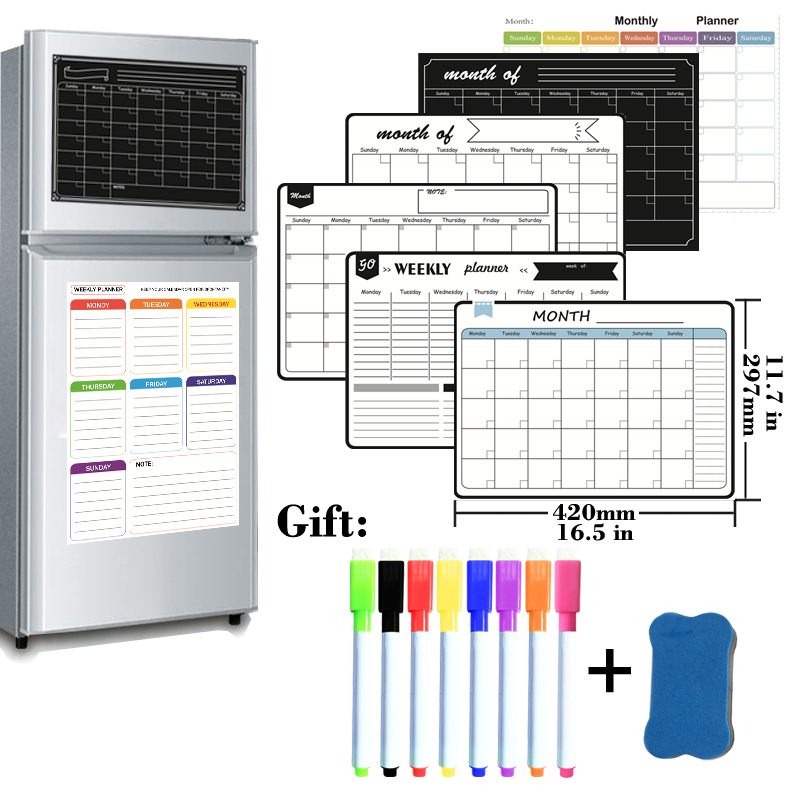A3 ขนาดแม่เหล็กรายเดือนรายสัปด - Dry Erase Weekly บทวิจารณ์และราคา