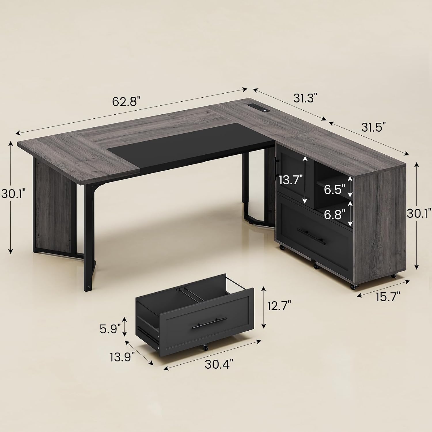 โต๊ะทำงานผู้บริหารขนาด 63 นิ้ว - Office Furniture Outlet บทวิจารณ์และราคา
