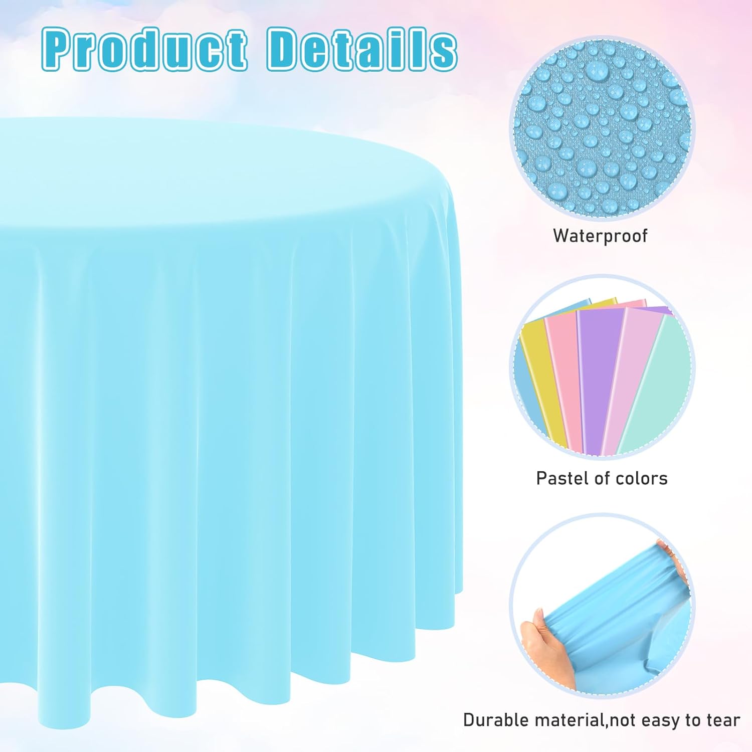 ผ้าปูโต๊ะสีทึบทรงกลมแบบใช้แล้ว - Conference Table Round บทวิจารณ์และราคา