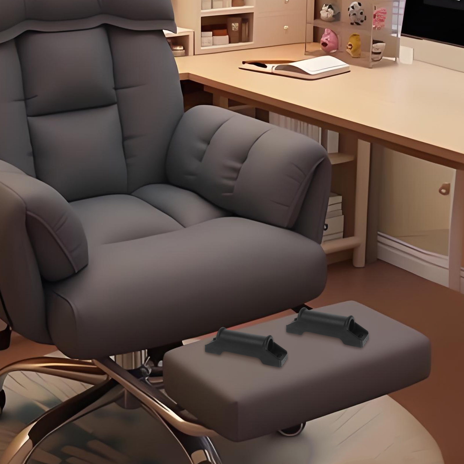 4 ชิ้นโต๊ะเก้าอี้ที่วางเท้าสไล - Gaming Desk With Hutch บทวิจารณ์และราคา