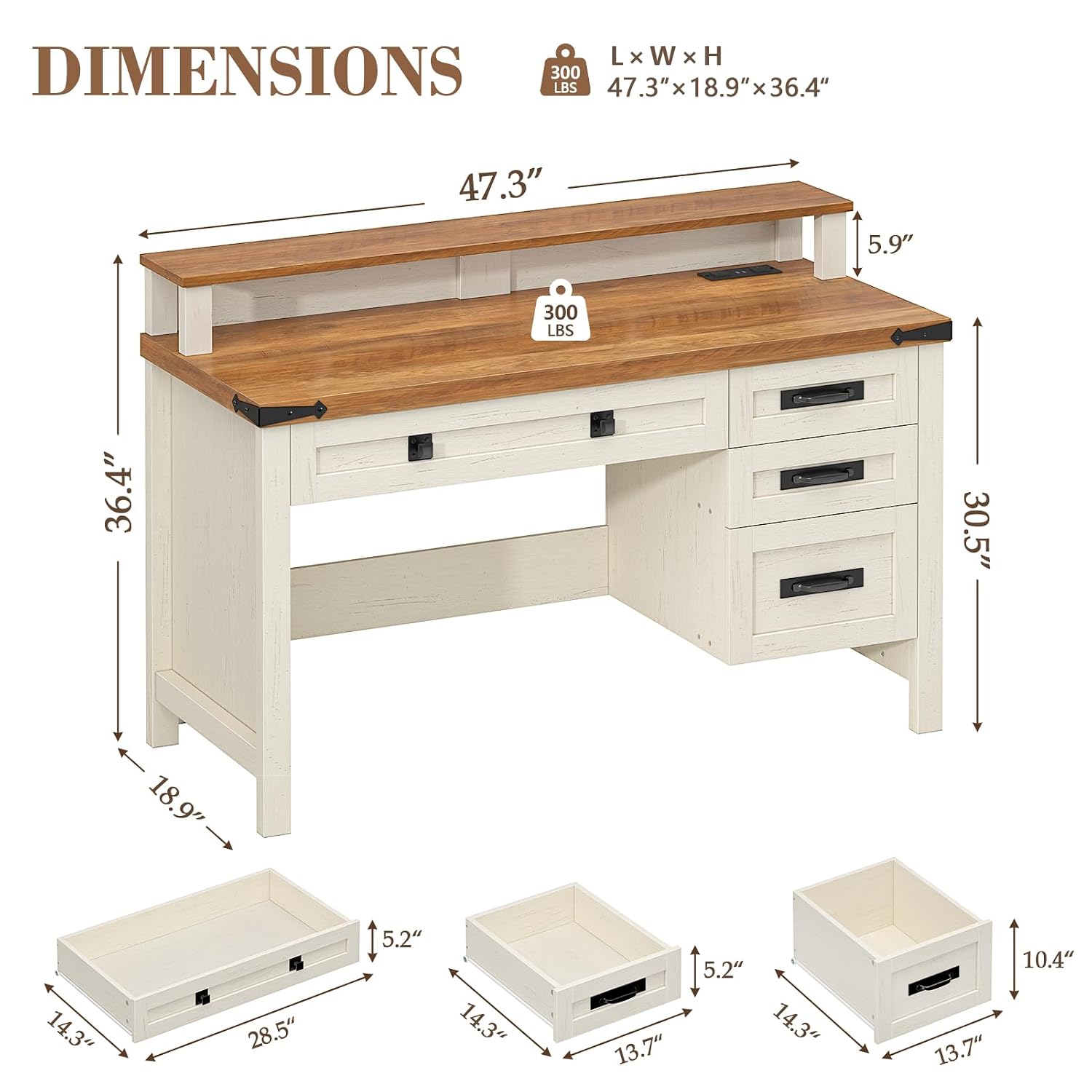 โต๊ะคอมพิวเตอร์สไตล์ฟาร์มเฮาส์ - Office Furniture Outlet บทวิจารณ์และราคา