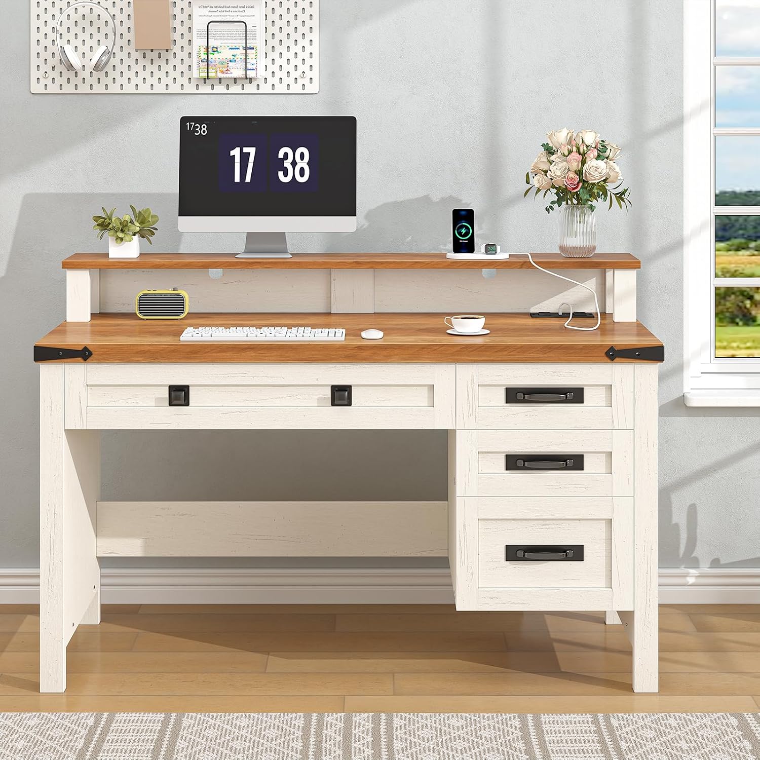 โต๊ะคอมพิวเตอร์สไตล์ฟาร์มเฮาส์ - Office Furniture Outlet บทวิจารณ์และราคา