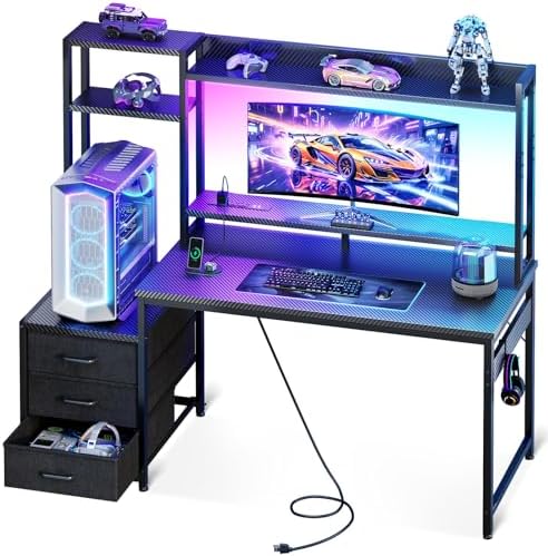 โต๊ะเกมมิ่งขนาด 48 นิ้ว พร้อมต - Gaming Desk With Hutch บทวิจารณ์และราคา