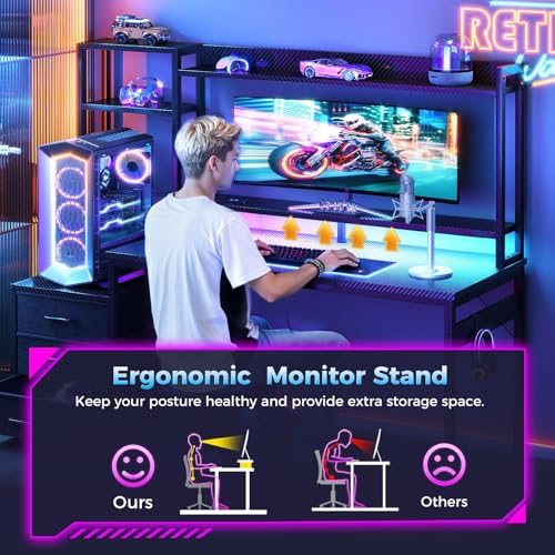 โต๊ะเกมมิ่งขนาด 48 นิ้ว พร้อมต - Gaming Desk With Hutch บทวิจารณ์และราคา