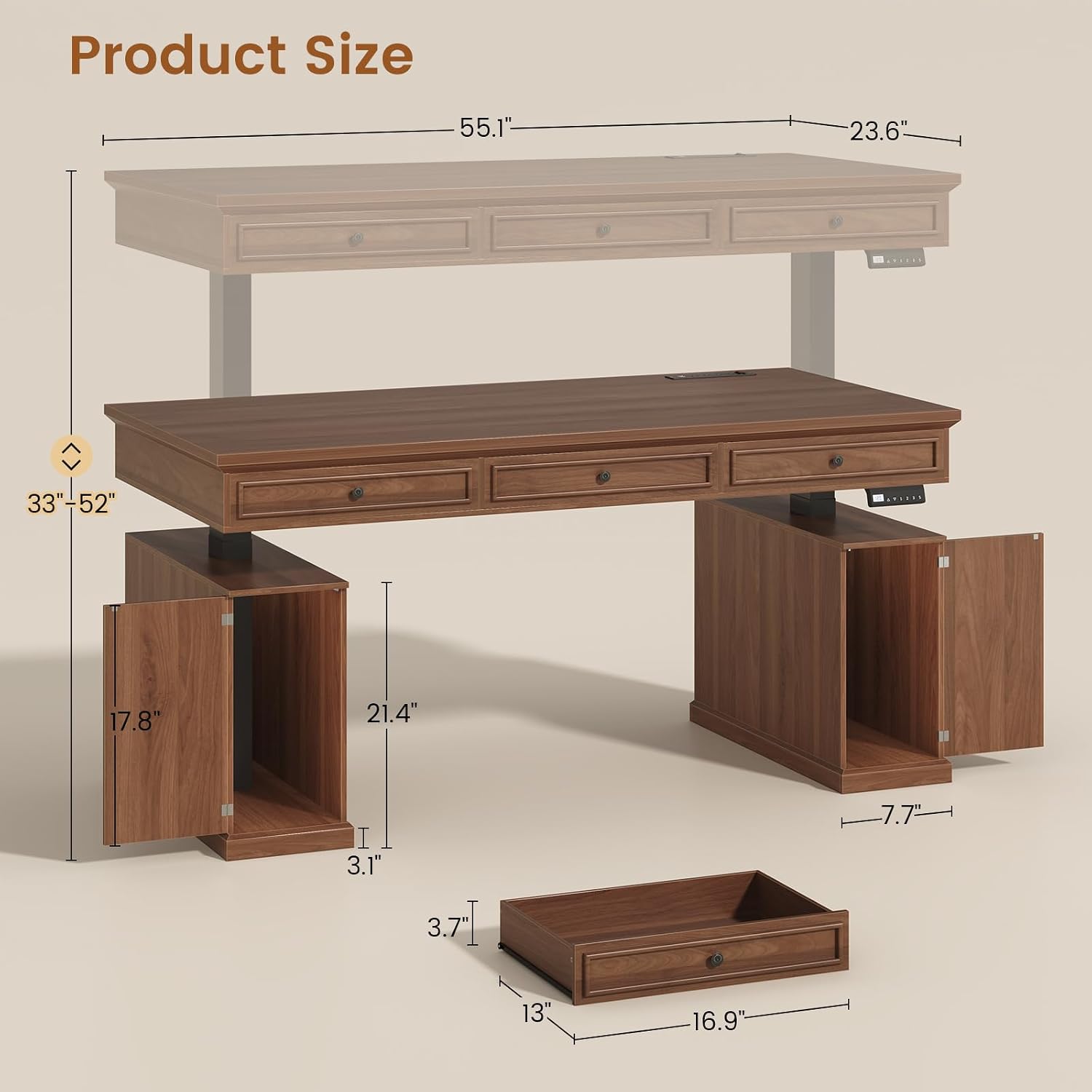 โต๊ะทำงานไฟฟ้าแบบยืนสไตล์ฟาร์ม - Office Furniture Outlet บทวิจารณ์และราคา